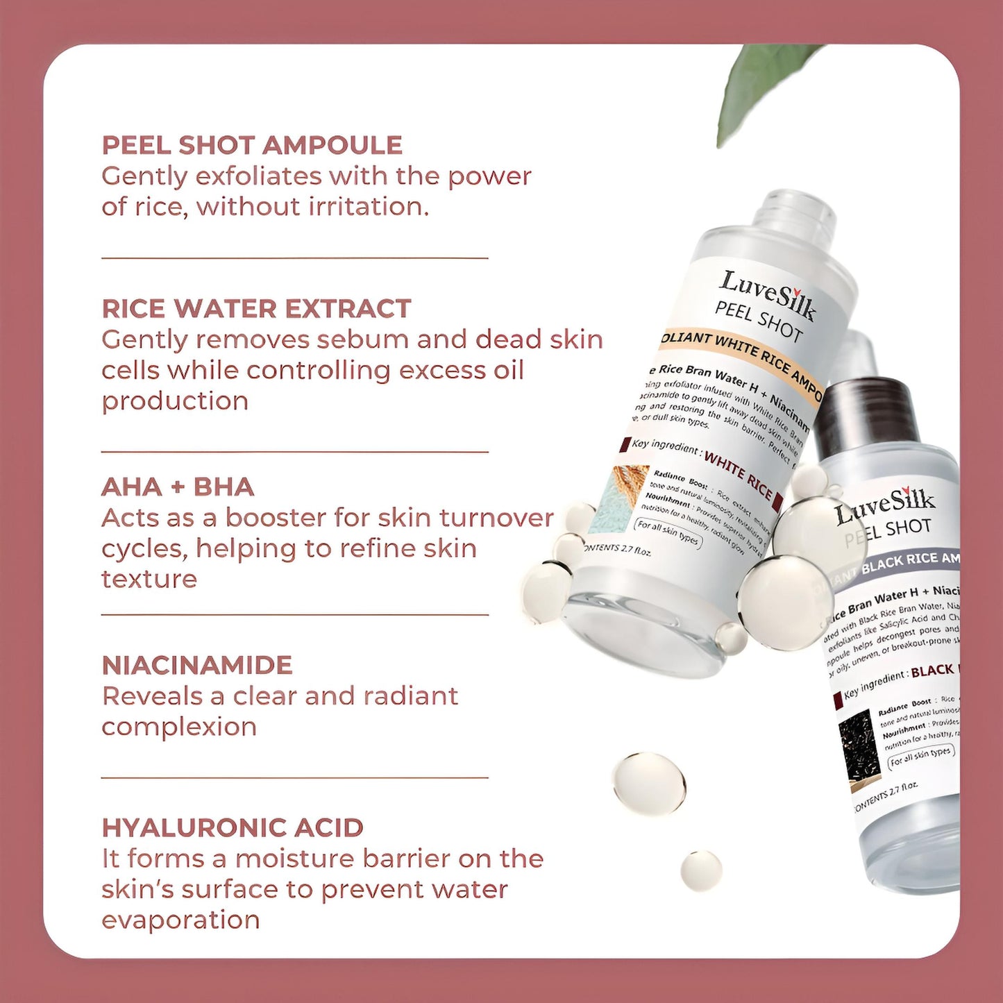 Peel Shot Glow Rice Ampoule Duo by LuveSilk