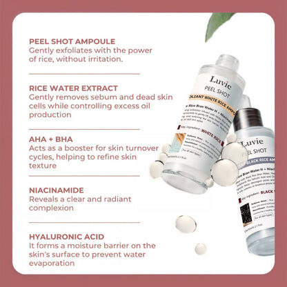 Peel Shot Glow Rice Ampoule Duo by Luvie Beauty